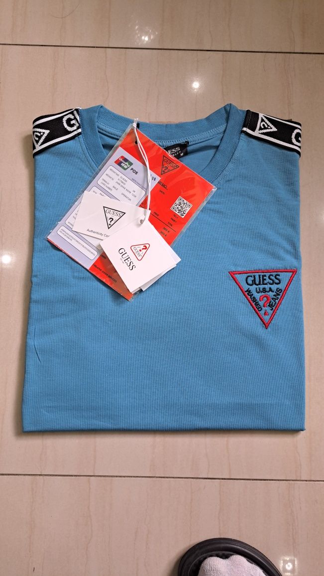 Guess T-shirt męski blue