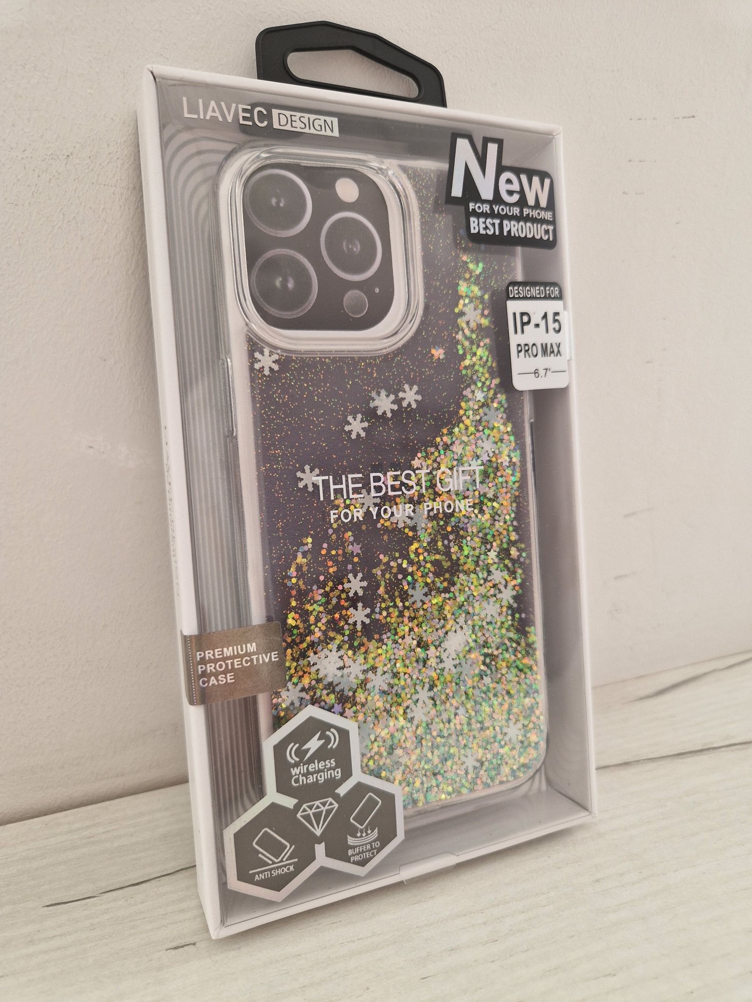 Liavec Snowflake Series Case do Iphone 15 Pro Max czarny