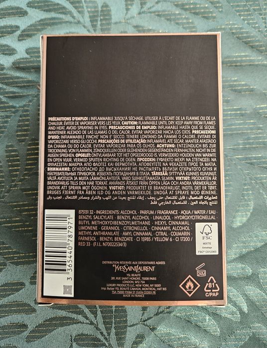 Pudełko perfumy Black Opoum 90 ml