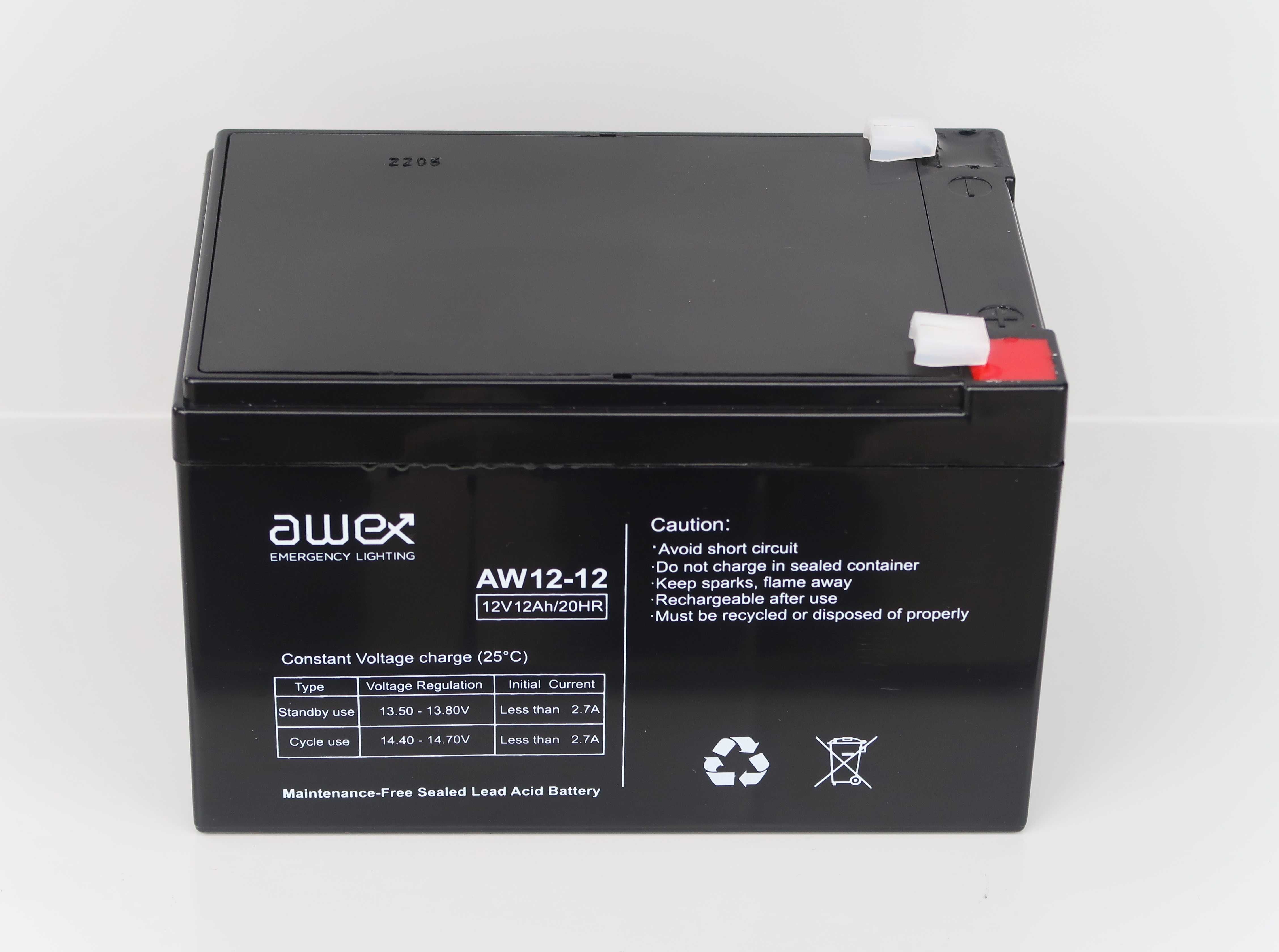NOWE akumulatory AGM VRLA 12V 12Ah systemu alarmowego kasy fiskalnej