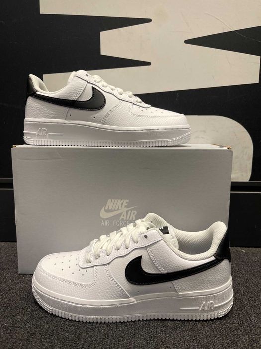 Buty meskie Mokasyny Nike_ Air_ Force_ 1_ Low '07_ Black i Biały R.43