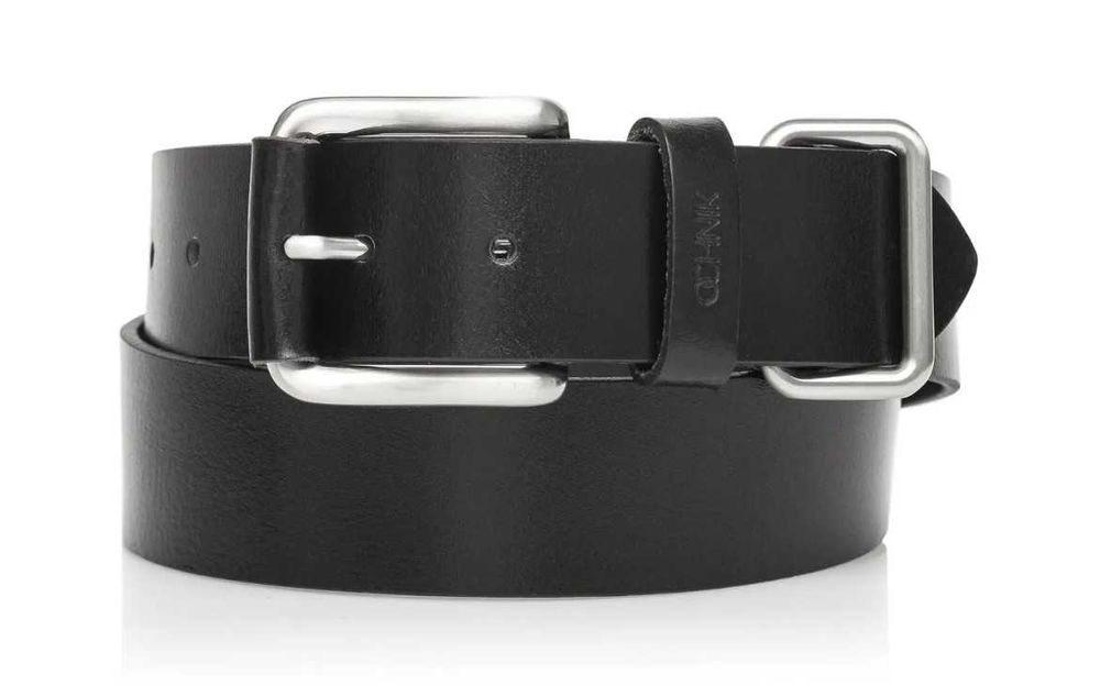 Мужской черный кожаный ремень OCHNIK