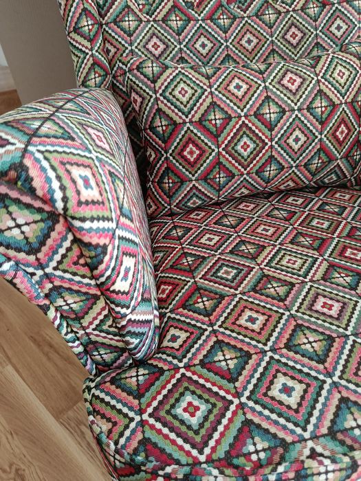 Uszak wielokolorowy kolor romby multi hiszpańska tkanina żakardowa