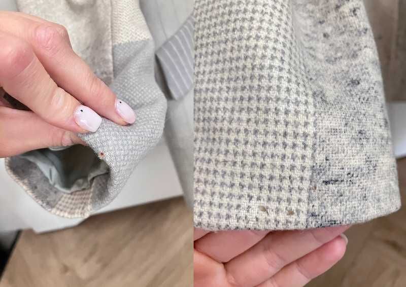 Marynarka wełna kaszmir premium vintage żakiet we wzory patchwork