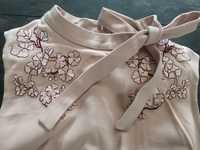 Różowa sukienka z haftem Orsay rozm 36