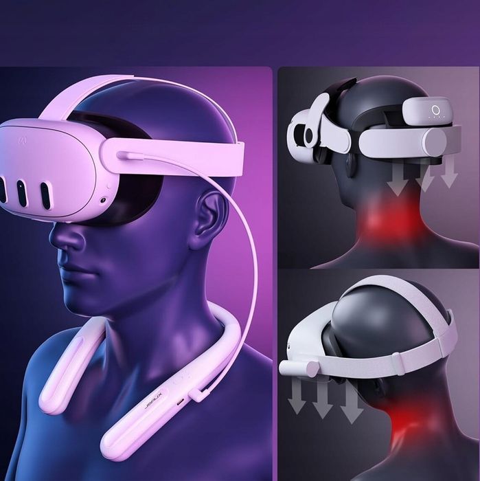 Powerbank 10 000 mAh do Gogli VR na szyję Szybkie ładowanie 2x USB-C