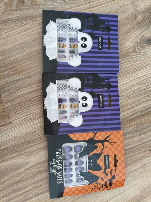 Zestaw 3x  paznokcie tipsy halloween