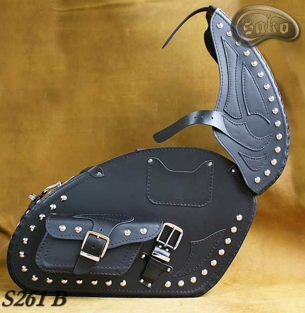 Sakwy motocyklowe skórzane S261B z zamkiem producent SAKO