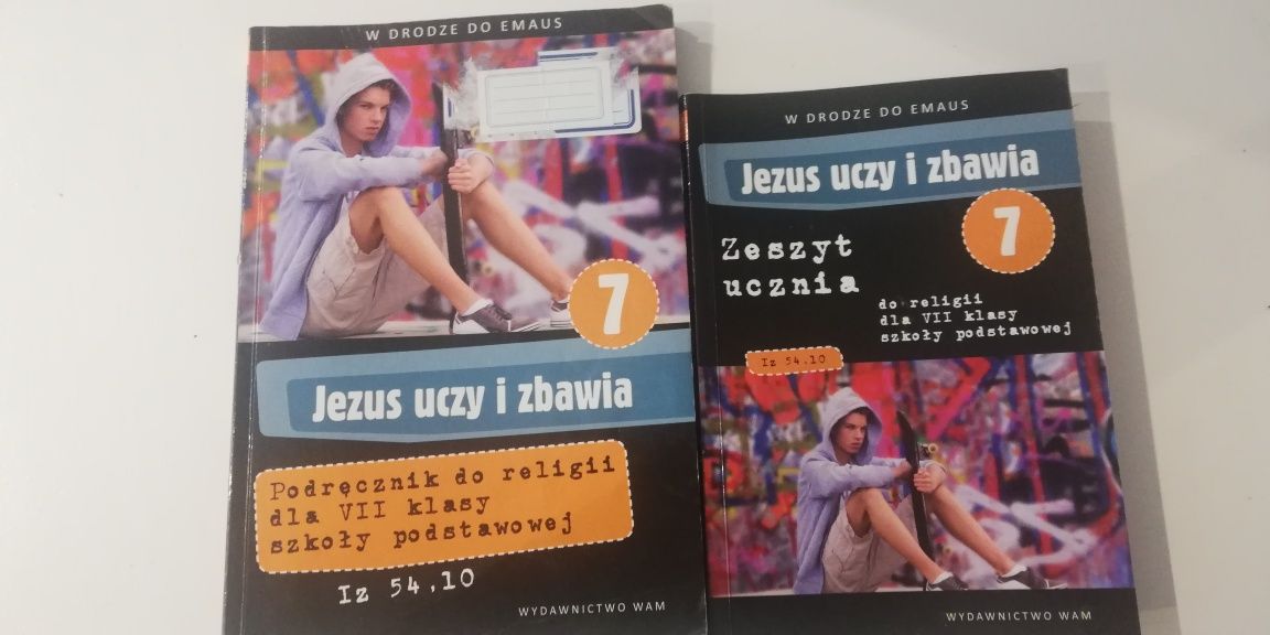 Książka i ćwiczenia do religii kl 7