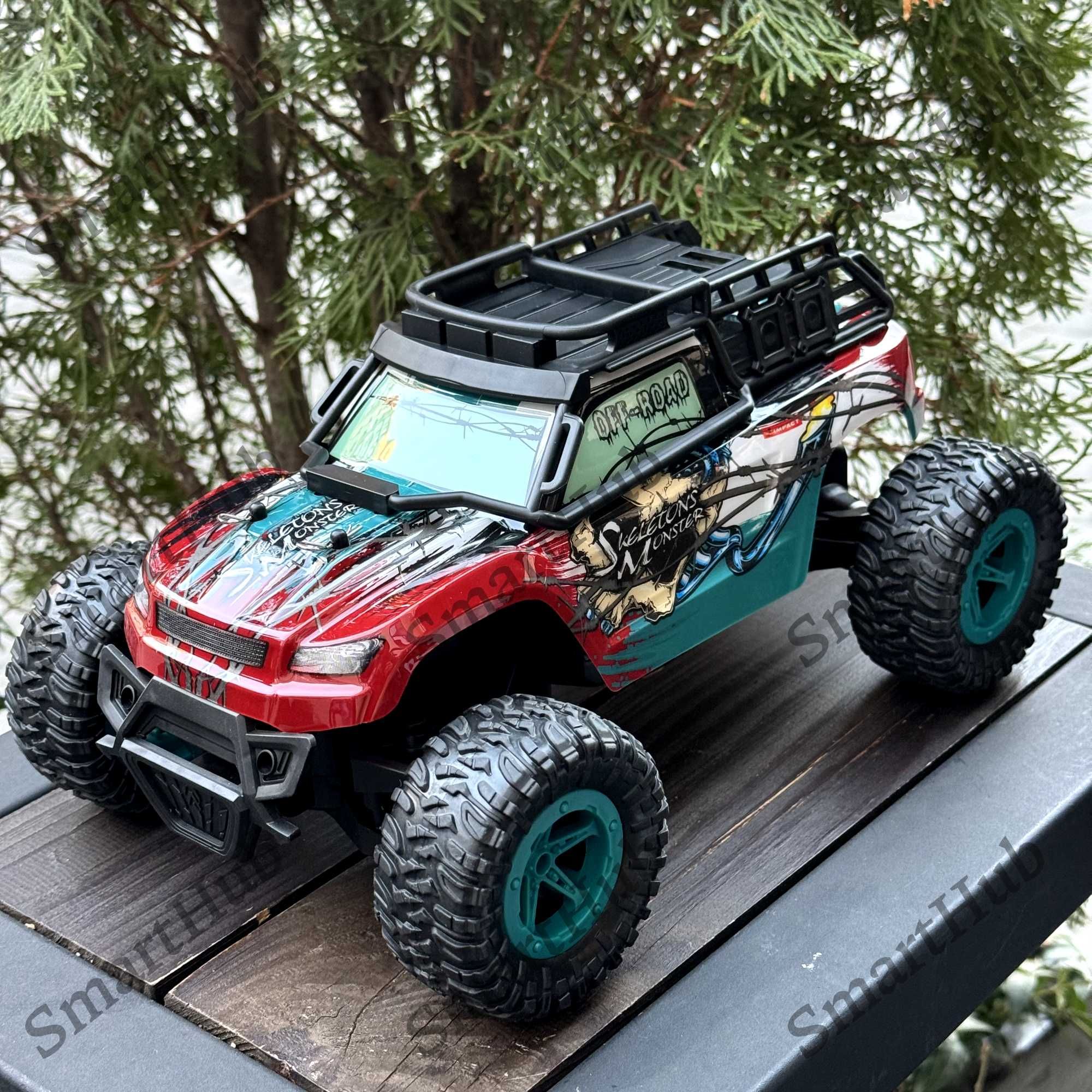 Джип на радиоуправлении DISRAPTOR SKELETON Красный. Машинка на пульте