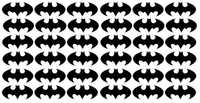 Dekoracja Ścienna Naklejki Na Ścianę Batman Logo Znaczek 49 sztuk