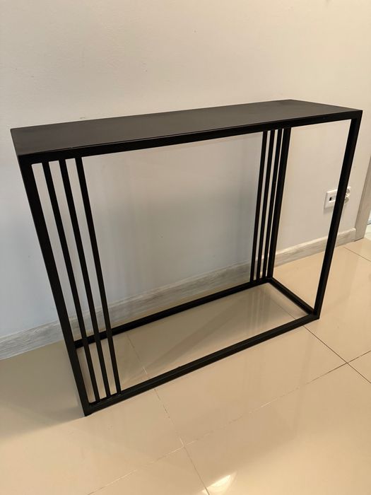 Konsola LOFT, komoda do przedpokoju, metalowa czarna