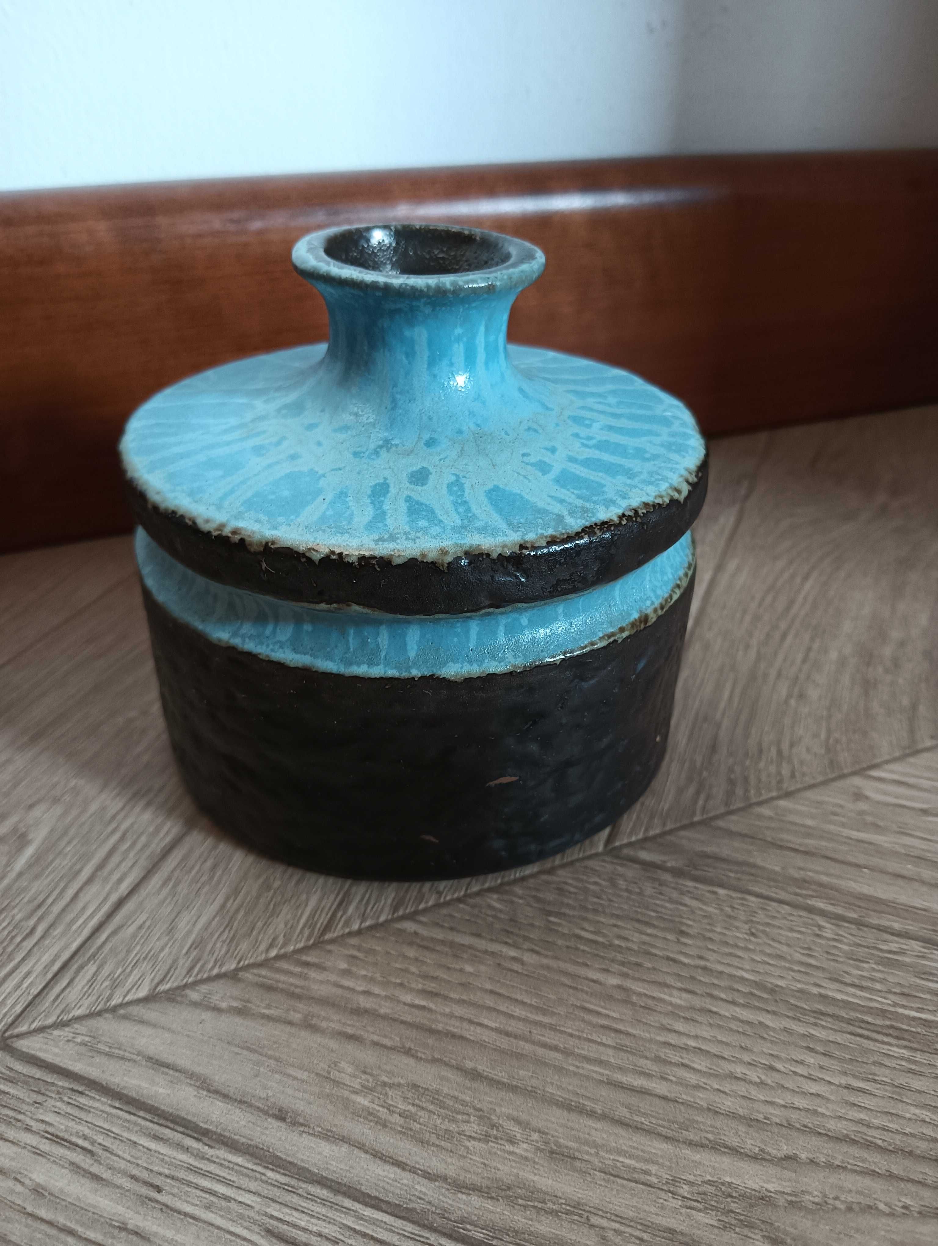 Wazon ceramiczny Haldensleben niebiesko brązowy