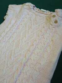Sweterek tunika pudrowy róż H&M r.74