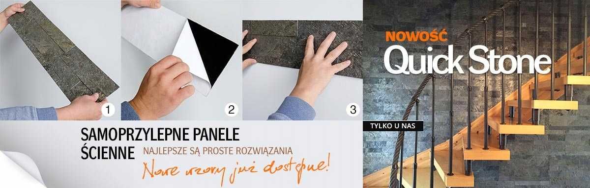 Panel Samoprzylepny Quick Stone 3D Silver Grey Różne kolory HIT Promo