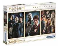 CLEMENTONI 61884 puzzle 3x1000 elementów HARRY POTTER