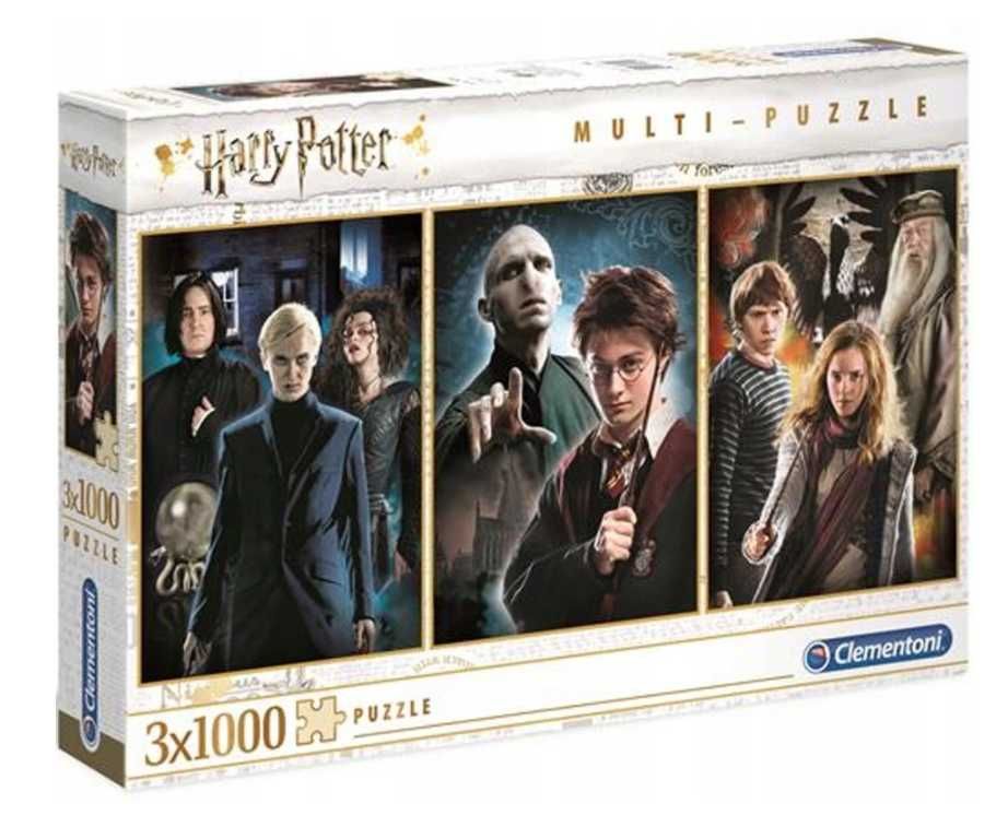 CLEMENTONI 61884 puzzle 3x1000 elementów HARRY POTTER