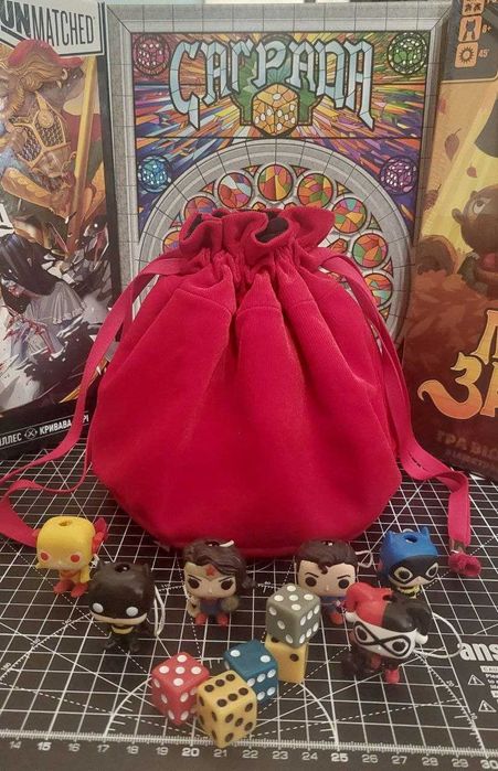 Мішечок-органайзер для зберігання кубів/мініатюр d&d, dnd/кіндерів