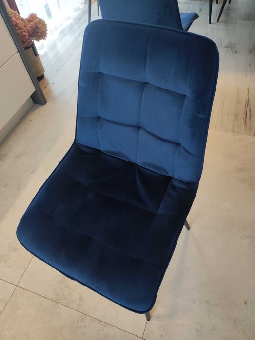 Krzesła welurowe do jadalni 6szt.