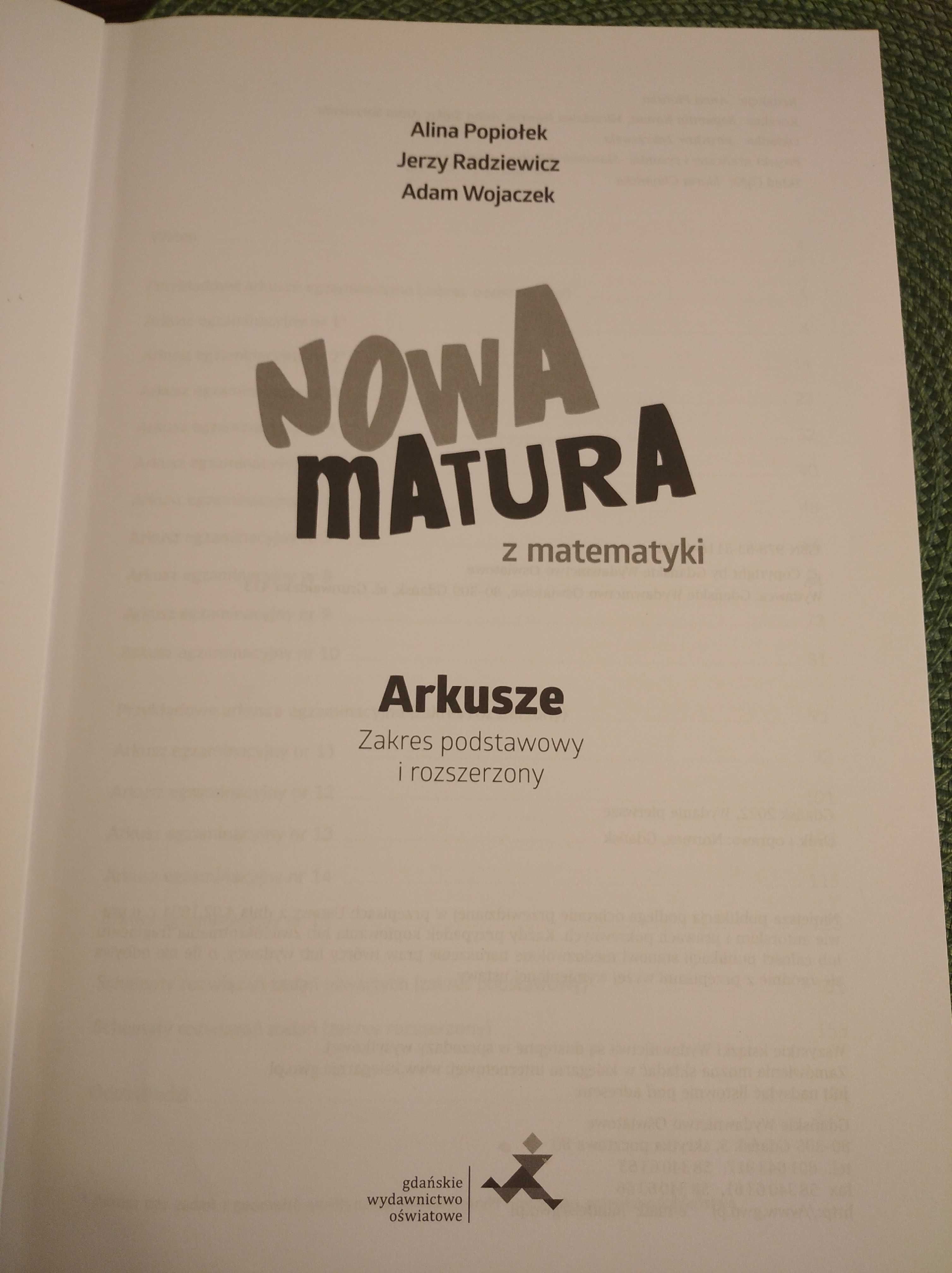 Nowa matura z matematyki.arkusze.