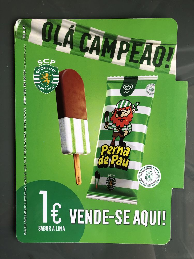 Destaque do gelado Olá - Perna de pau “Sporting Clube de Portugal”