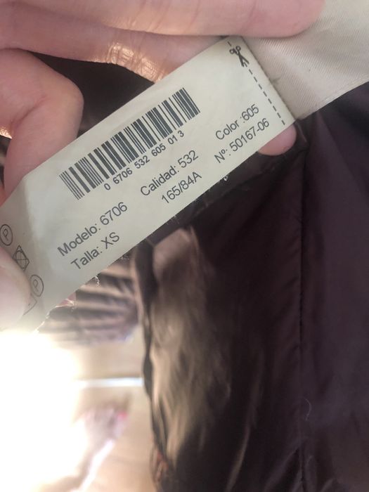 Kurtka puchowa Massimo dutti bordo naturalny puch taliowana rozmiar xs