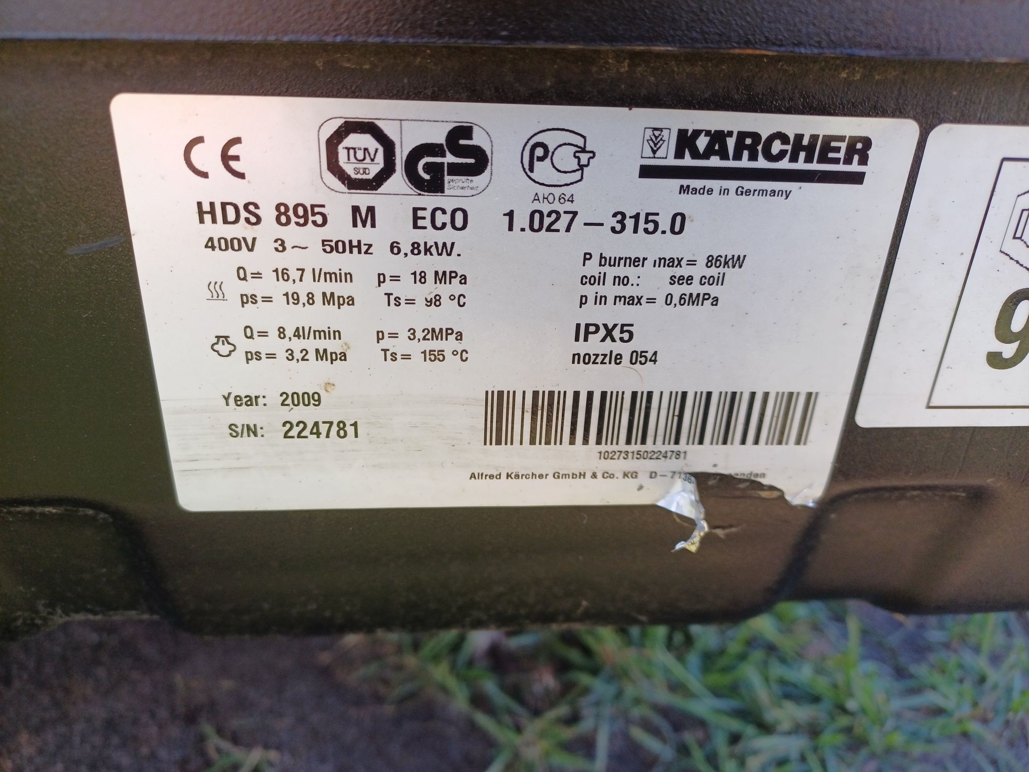 Myjka wysokociśnieniowa Karcher Hds 895 M-eco Jak nowa