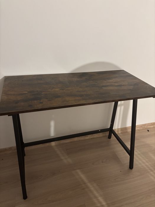 Biurko komputerowe loft drewniany rustykalny