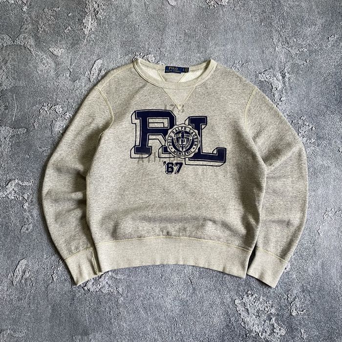 Світшот від polo ralph lauren BIG center logo ,сірий світшот від ральф