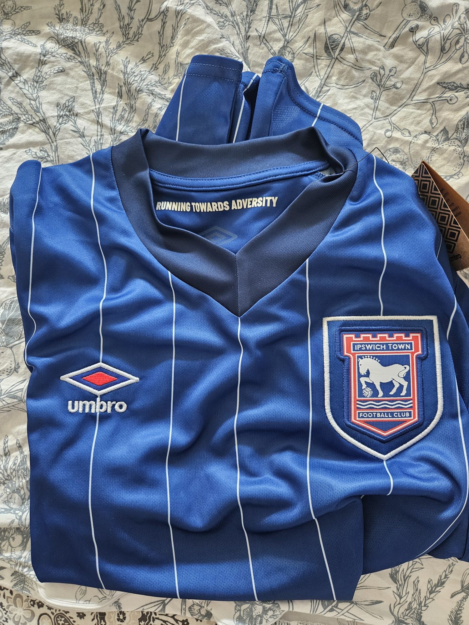 Oryginalna niebieska koszulka piłkarska Ipswich Town (Umbro r.M)