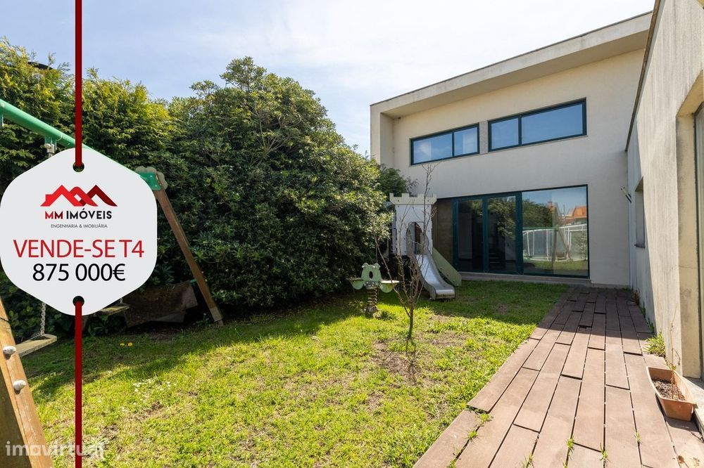 Moradia T4 | Lavra | Praia | Logradouro 932m2 | Piscina Coberta