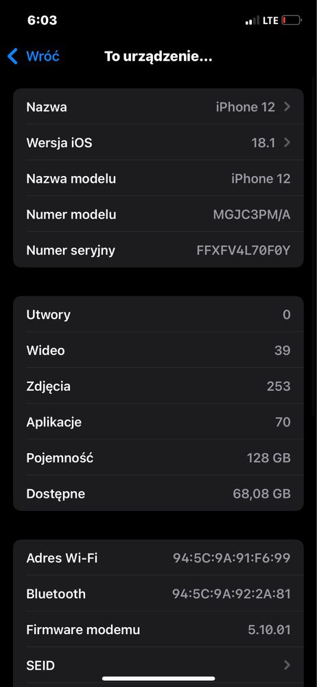 Iphone 12 128gb biały