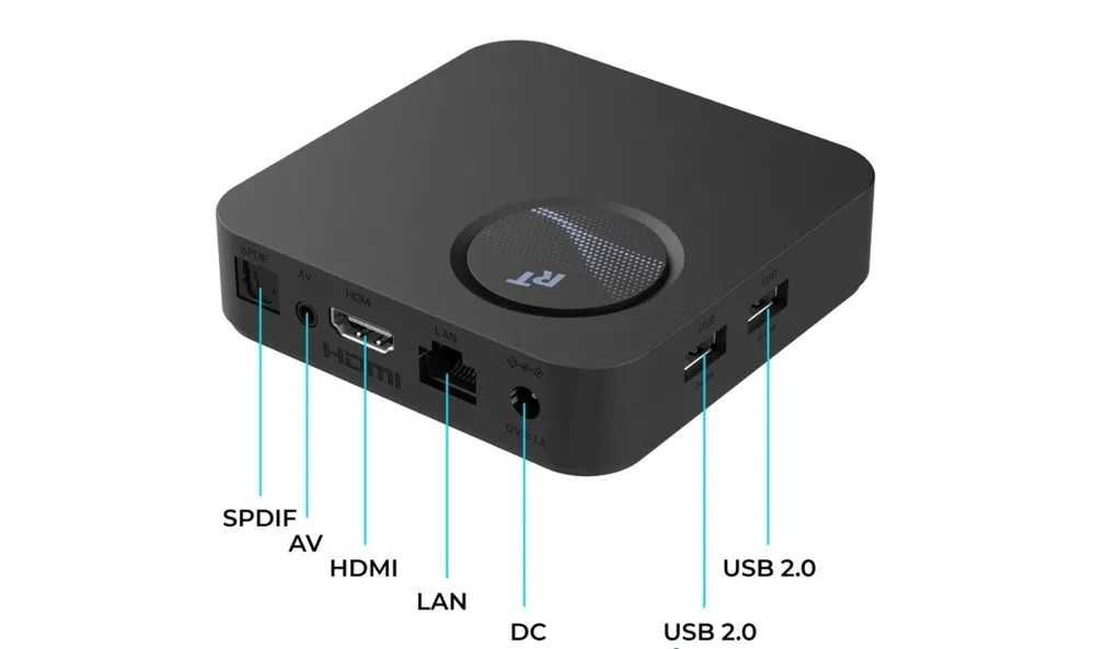 Смарт приставка RockTek GX1 UHD 4/32 Realtek RTD1325 WiFi6 GoogleTV 12