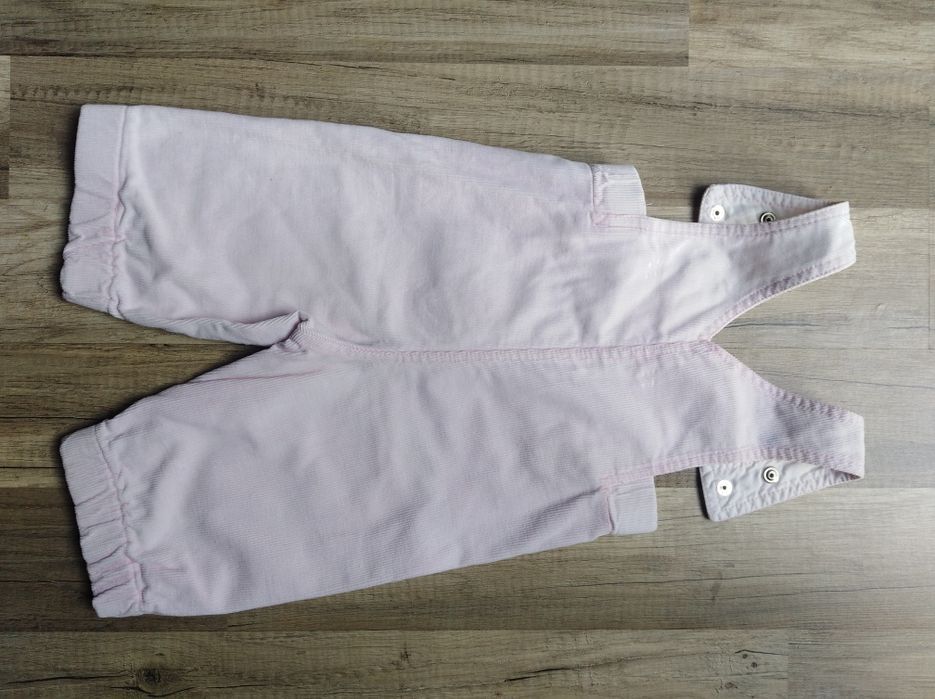 2 pary spodni ogrodniczek dziewczęcych w rozmiarze 62