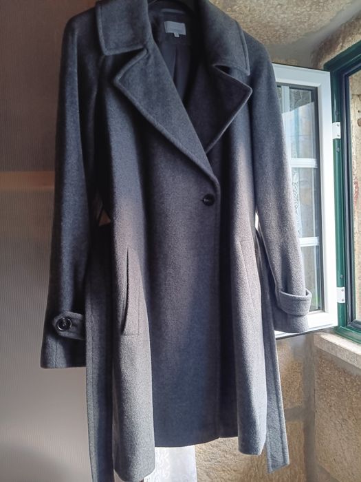 Sobretudo de caxemira e lã