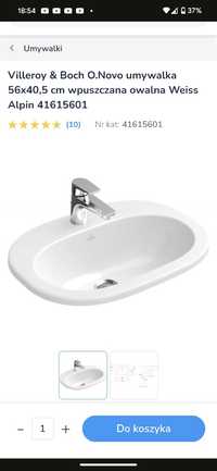 Villeroy & Boch O.Novo umywalka 56x40,5 cm wpuszczana owalna Weiss Alp