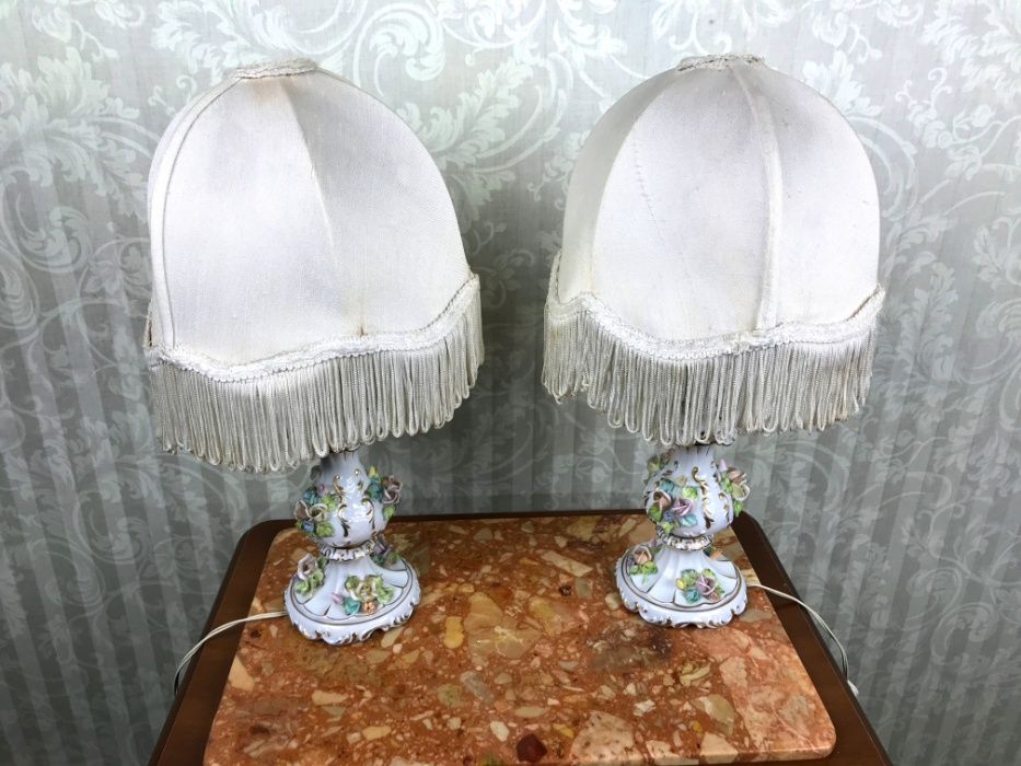 Настільні лампи Capodimonte. Антикваріат. Італія