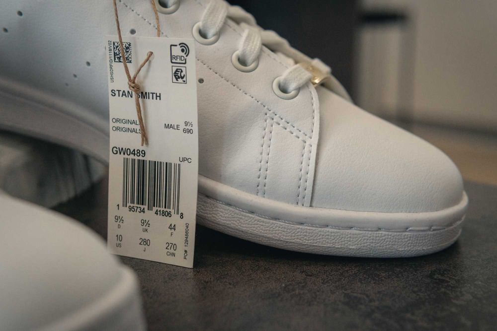 Білі шкіряні кросівки Adidas Originals Stan Smith (US10, 42.5)