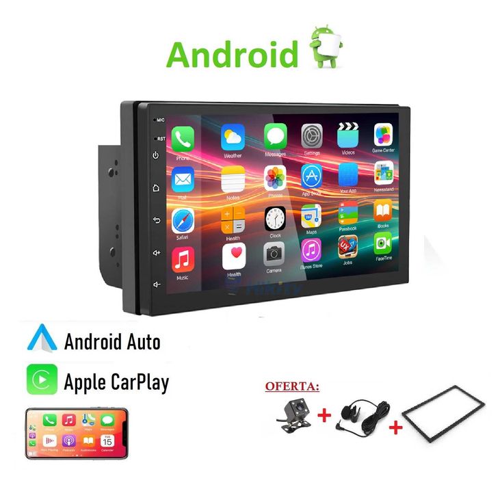 (NOVO) Rádio 2DIN 7" ANDROID 13 • [4+32GB] OFERTA Câmera Moldura • GPS