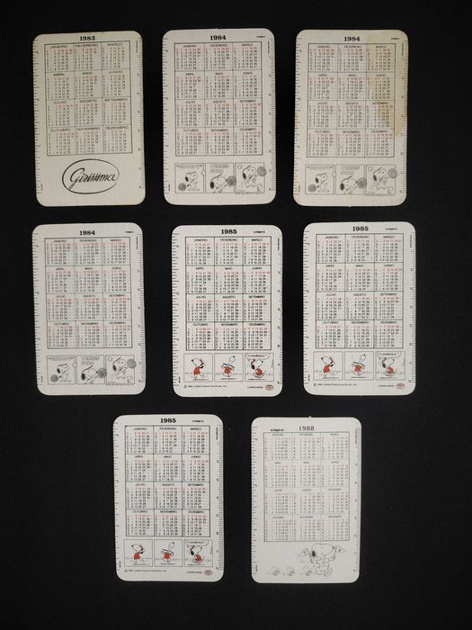 Snoopy - Calendários de bolso anos 80