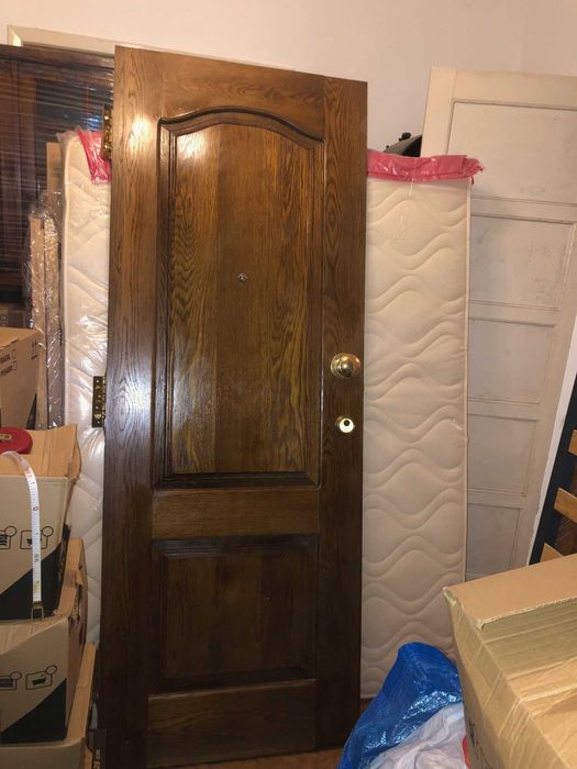 Porta de Madeira de rua,  blindada