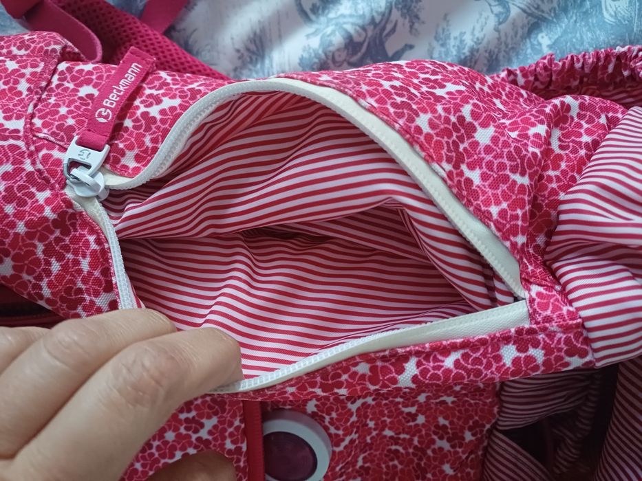 Plecak dziewczęcy szkolny 22l Beckmann różowy Worek kapcie lunchbox