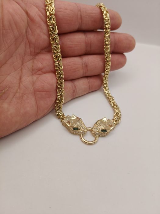 Złoty Łańcuszek Królewski z Partnerami Pr.585 Nowy14K