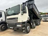 DAF CF 85.410, CX MANUAL, BASCULANTE MACACO FRONTAL, TAIPAL HIDRAULICO