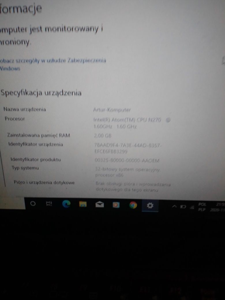 Sprzedam netbooka  Asus 1001ha