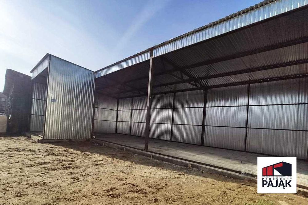 Garaże, wiata blaszana na maszyny rolnicze - dowolny wymiar