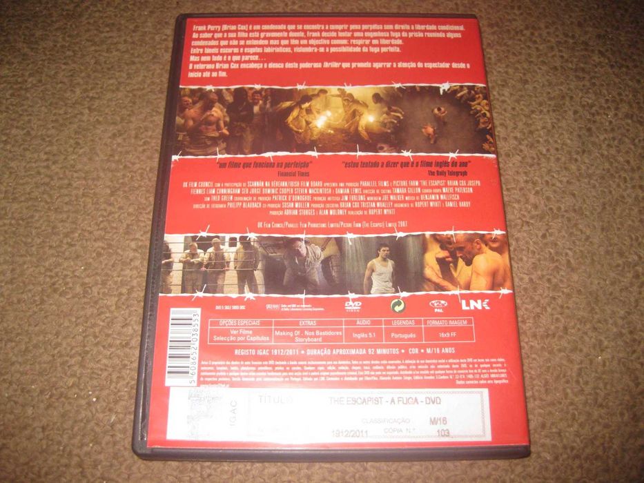 DVD "The Escapist- A Fuga" com Brian Cox