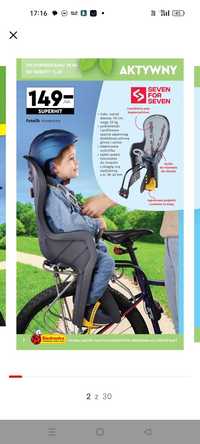 Fotelik rowerowy dla dziecka 9-22 kg