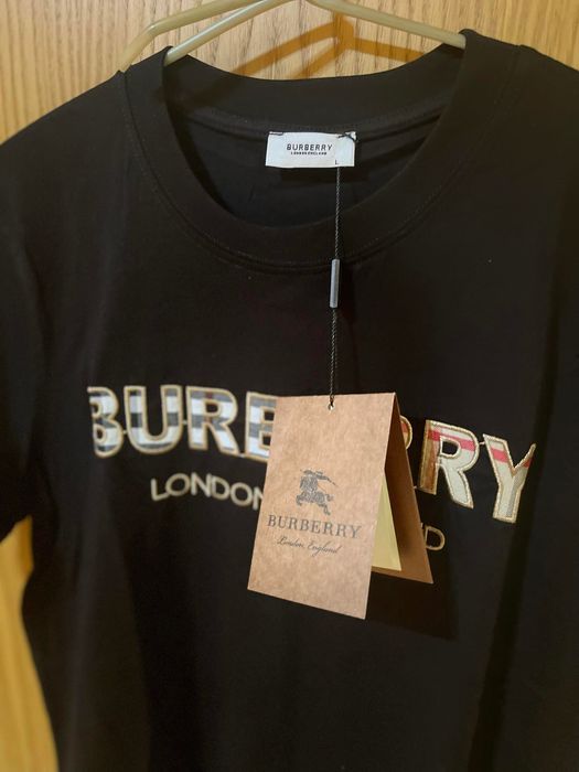Koszulka T-shirt Burberry nowa czarna L. Moda