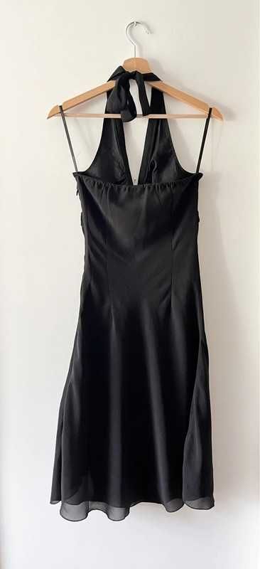 Czarna midi sukienka na lato z wiązaniem Vero Moda XS 34